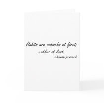 Habits are Cobwebs at First quote cards