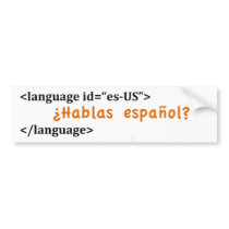 ¿Hablas español? bumper stickers