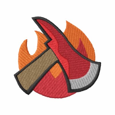 Hacha del fuego con las llamas chaqueta Hacha del fuego con las llamas chaqueta