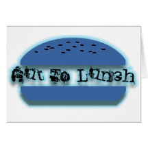 Hacia fuera al almuerzo tarjetas