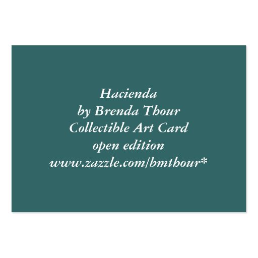 Hacienda Art Card Business Cards (back side)