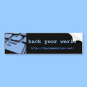 hack your world, bumper sticker bumper stickers