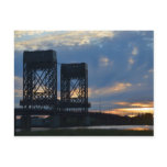 Hackensack Bridge Swirl Sky Postcard