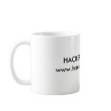 HACKER FOR JESUS black letter coffee mug