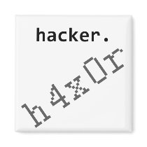 Hacker h4x0r magnets by incurablehippie Hacker h4x0r magnets