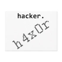Hacker h4x0r postcards