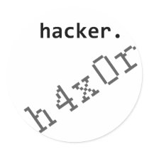 Hacker h4x0r stickers by incurablehippie Hacker h4x0r stickers
