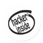 Hacker inside stickers