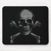 Hacker Skull and Crossbones Mousepad