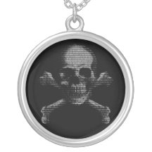 Hacker Skull and Crossbones Pendants