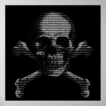 Hacker Skull and Crossbones Print