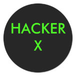 HACKER X stickers