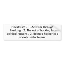Hacktivism Sticker bumper stickers