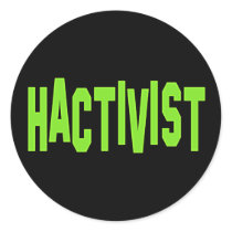 Hactivist Hacker Activist Stickers