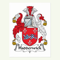 Hadderwick Family Crest Postcard