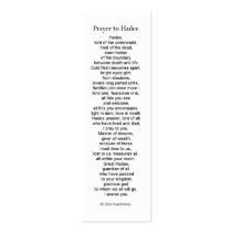 Hades Prayer Card Business Cards