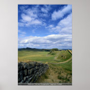 Hadrian's Wall and Swingshields Crags from Cuddy's print