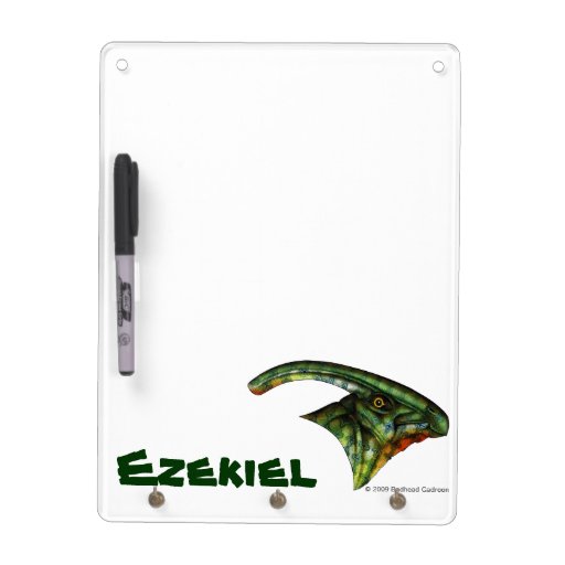 Hadrosaur Dry Erase 3 Key Holder Dry Erase White Board