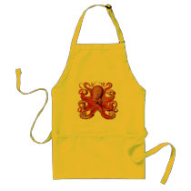 Haeckel Octopus Red Apron
