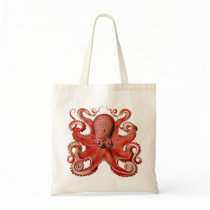 Haeckel Octopus Red Bag