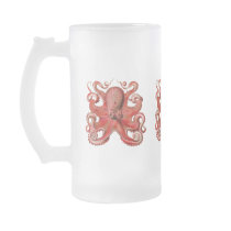 Haeckel Octopus Red Coffee Mugs
