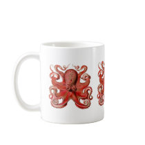 Haeckel Octopus Red Coffee Mug