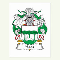 Haes Family Crest Postcard