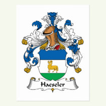 Haeseler Family Crest Postcard