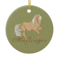 Haflinger Horse Christmas Tree Ornaments