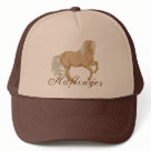  - Haflinger horse lovers will enjoy this design that features a beautiful, golden haflinger horse with a long white mane and tail cantering above text that says "Haflinger.": Sizes  Available colors: tan_brown