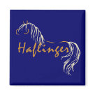  - This equestrian design features the image of a Haflinger horse with its classic flaxen mane and tail and text that says "Haflinger" across the body of the horse. Makes a great horse gift for equestrians who love Haflinger horses!: Sizes 