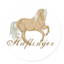 Haflinger Horse Round Stickers