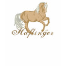  - Haflinger horse lovers will enjoy this design that features a beautiful, golden haflinger horse with a long white mane and tail cantering above text that says "Haflinger.": Sizes  Available colors: vintageblack