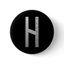 Hagalaz Rune grey Pinback Buttons