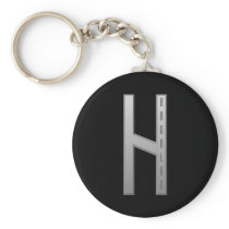Hagalaz Rune grey Key Chains