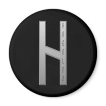 Hagalaz Rune grey Refrigerator Magnets