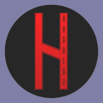 Hagalaz Rune red stickers