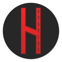 Hagalaz Rune red Stickers