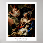 Hagar And Ishmael Counterpart By Giovanni Tiepolo Posters