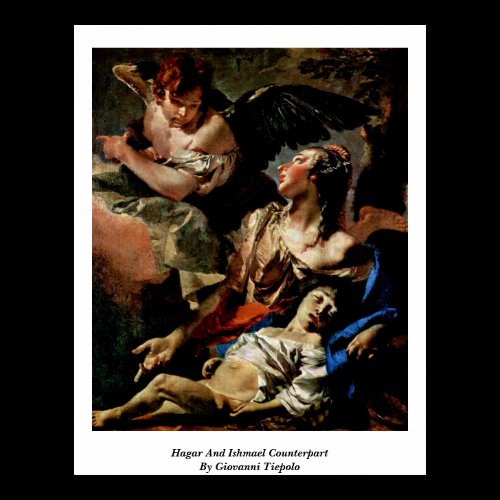 Hagar And Ishmael Counterpart By Giovanni Tiepolo Posters