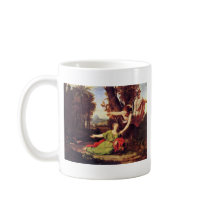 Hagar And Ishmael In The Desert By Colombel Nicola Coffee Mug