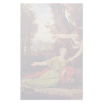 Hagar And Ishmael In The Desert By Colombel Nicola Stationery Paper
