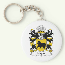 Hagar Family Crest Keychain