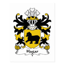 Hagar Family Crest Post Card