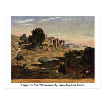 Hagar In The Wilderness By Jean-Baptiste Corot Postcard