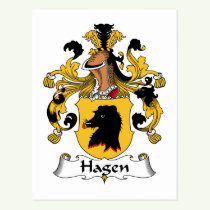 Hagen Family Crest Postcard