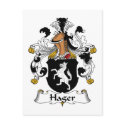 Hager Family Crest postcards by coatsofarms Hager Family Crest postcards