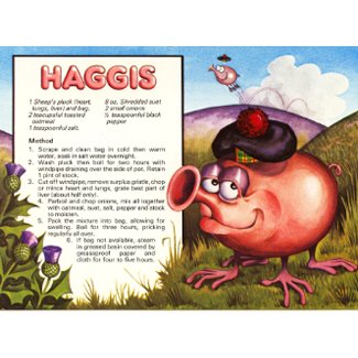 Haggis Recipe postcard