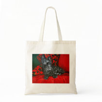 Haggis the Scottish Terrier Canvas Bags
