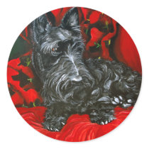 Haggis the Scottish Terrier Round Stickers